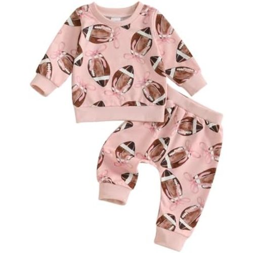 Baby Girl Fall Winter Outfits Toddler Clothes Long Sleeve Floral Graphic Crewneck Sweatshirt + Joggers Pants Set