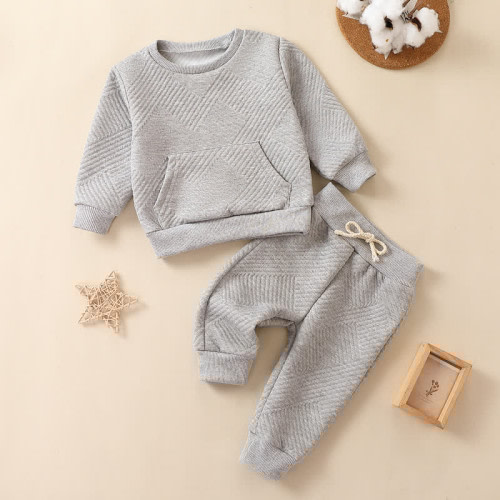 Baby 2-Piece Simple Sweatsuit Set