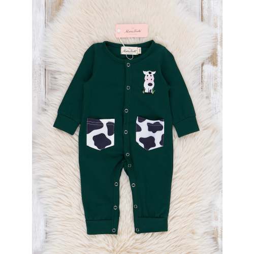 Hunter Green Farm Friends Romper