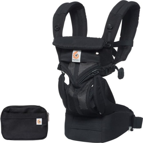 ERGObaby Omni 360 Cool Air Baby Carrier, Onyx Black