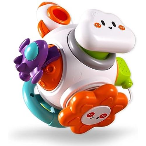 Montessori Sensory Toys for Toddlers 1-3 - Travel Activities Busy Board Cube - Baby Gifts for 6 9 12 18 Months 1 2 One Year Old Infant Boys Girls - Airplane Plane Car Travel Toys Educational Learning