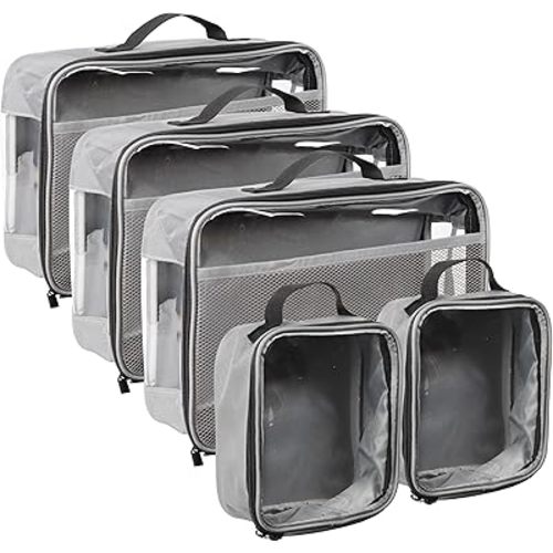 5 PCS Magnetic Tile Storage Bags - Organizer Toy Bags for Travel, Legos, Blocks, Puzzles, Tonies, Board Games (2 Sizes)