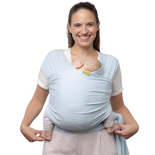Boba Baby Wrap Carrier – Original Baby Sling Carrier for Newborns (7–35 lbs), Soft, Secure, Hands-Free & Ergonomic, Ideal for Comfortable Bonding, New Parents (Serenity Sea Mist)