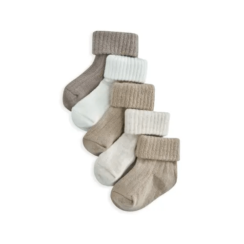 Sand Ribbed Socks (Pack of 5)