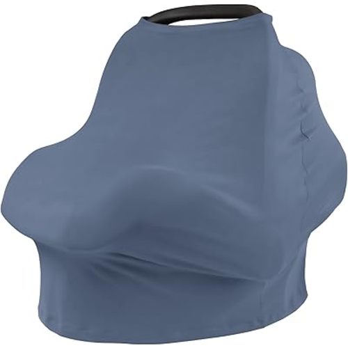 Konssy Baby Car Seat Covers- Multi-use Carseat Canopy for Babies, Stretchy Infant Carseat Cover Boy, Shower Gifts for Unisex Boys and Girls
