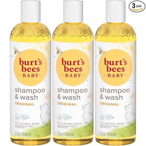 Burt's Bees Baby Shampoo & Wash, Tear Free Soap, Baby Care, Original,12 Ounce (Pack of 3)
