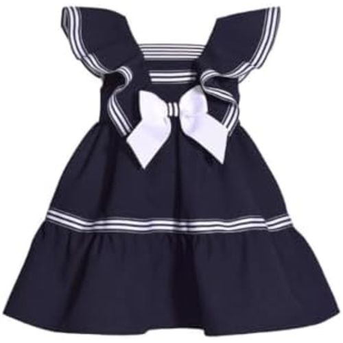 Bonnie Jean Girl's Nautical Sailor Outfit Dress - for Baby, Infant, Toddler, Little and Big Girls