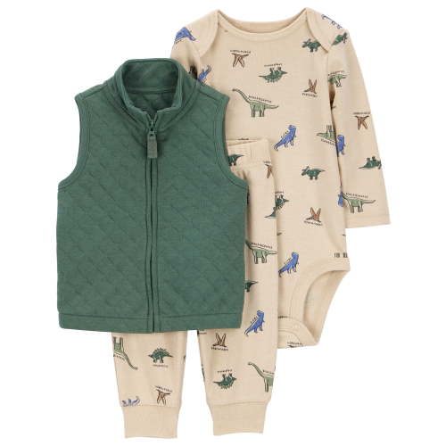 Carter's Child of Mine Baby and Toddler Boy Vest Outfit Set, 3-Piece, Sizes 0/3-24 Months