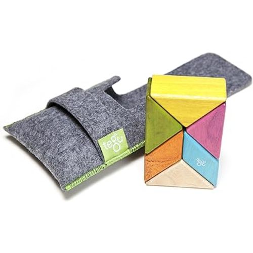 Tegu Pocket Pouch Magnetic Wooden Block Set