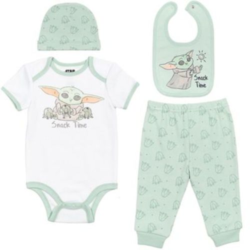 Star Wars The Child Baby Bodysuit Pants Bib and Hat 4 Piece Outfit Set Newborn to Infant, Size: 24 months