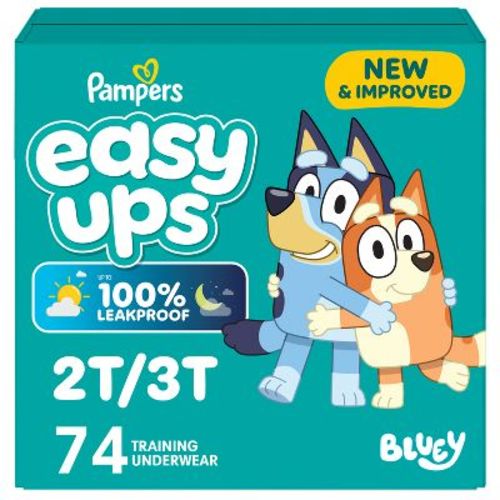 Pampers Easy Ups Bluey Training Underwear - Size 2T-3T - 74ct