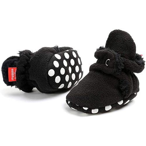 Meckior Infant Baby Boys Girls Cotton Booties Winter Fleece Warm Cozy Socks Soft Bottom Newborn Toddle First Walkers Crib Shoes with Grippers
