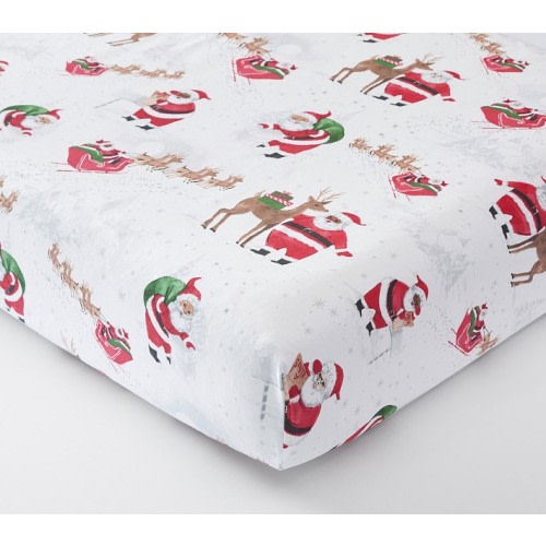 Heritage Santa Organic Crib Fitted Sheet