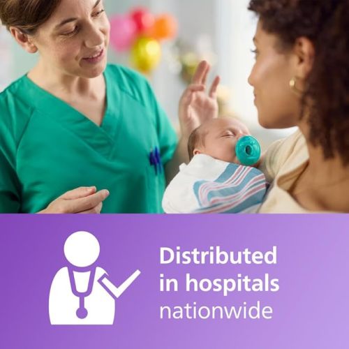 Philips Avent Soothie Orthodontic Baby Pacifiers, 100% Silicone Pacifiers, One Piece, BPA-Free, for Babies 0-3 Months, Green, 4 Pack, Model SCF190/41