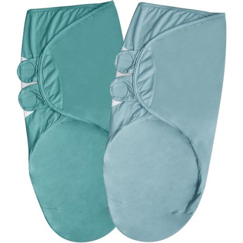Viscose from Bamboo Baby Swaddles Blanket for Newborn, 2-Pack Adjustable Infant Sleep Sack wrap (Vitality Style, 0-3 Months)