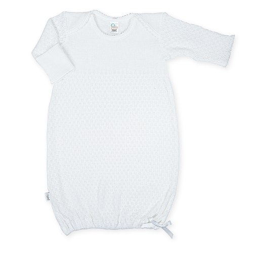 Knit Overlap Shoulder Gown
