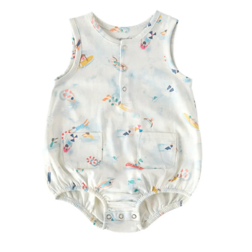Pehr | Sleeveless One-Piece | Surf | 3-6mo