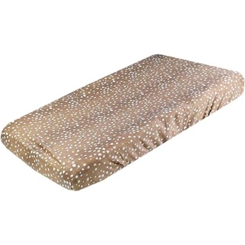 Copper Pearl Premium Knit Changing Pad Cover Soft, Stylish, and Universal Fit for All Standard Diaper Changing Pads, Trendy Design Changing Pad Covers, Fawn