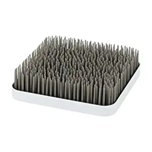 Boon Grass Countertop Baby Bottle Drying Rack - Baby Bottle Rack and Bottle Organizer - Modern Baby Bottle-Feeding Supplies - 2.5 x 9.5 x 9.5 - Gray - Set 1