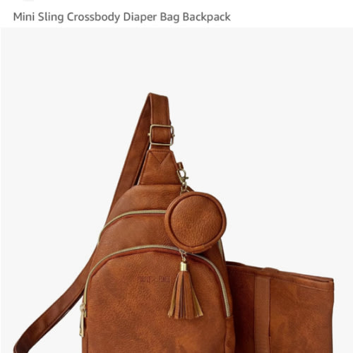 Mini Sling Crossbody Diaper Bag Backpack