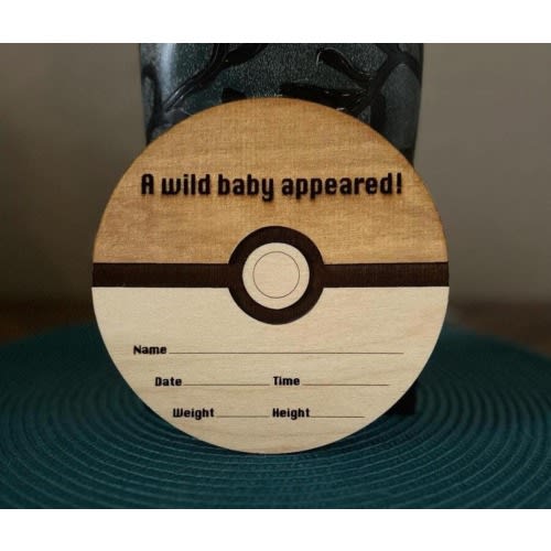 Pokéball Baby Announcement Sign