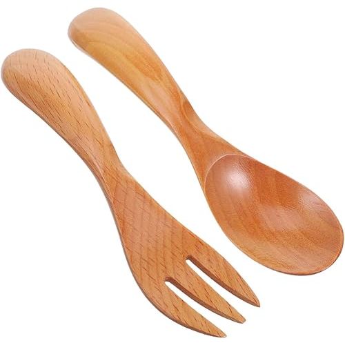 1set Wooden Portable Japanese Style Table Utensils for Home Restaurants and Picnics Lightweight Cutlery for Soup Salad and Dessert