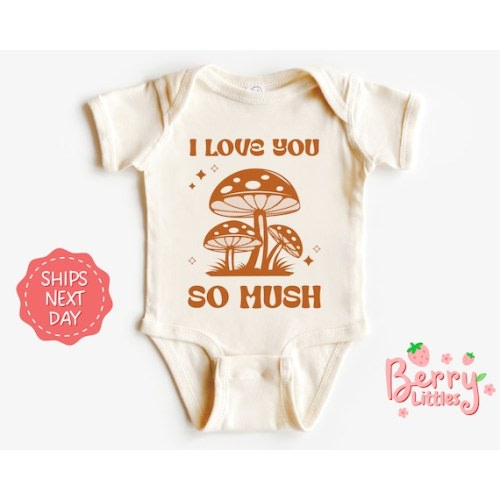 I Love You so Mush Baby Onesie® Cottagecore Retro Vintage - Etsy