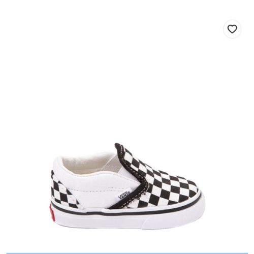 Vans Slip-On Checkerboard Skate Shoe - Baby / Toddler - Black / White | Journeys