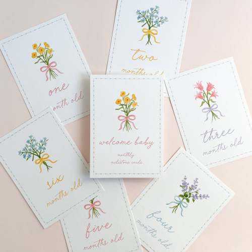 Bow Bouquet Milestone Cards