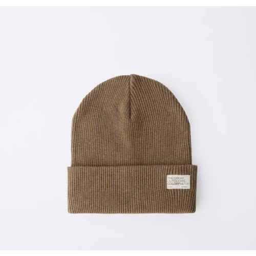 RIBBED KNIT HAT WITH LABEL - taupe brown | ZARA United States