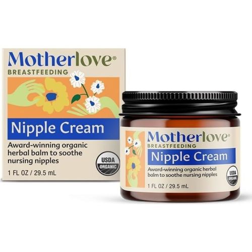 Motherlove Nipple Cream (1 oz) | Organic Lanolin-Free Nipple Cream for Breastfeeding—Benefits Nursing & Pumping Moms