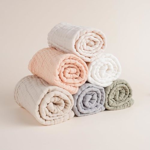 Konssy Muslin Baby Burp Cloths Sets for Unisex- 6 Pack Large 100% Cotton Burping Clothes for Newborn，Baby Girls and Boys : Amazon.com.au: Baby