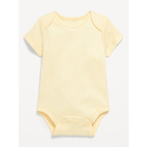 Gender Neutral Short-Sleeve Ribbed Bodysuit