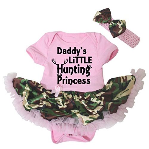 Petitebella Daddy's Little Hunting Princess Baby Dress Nb-18m