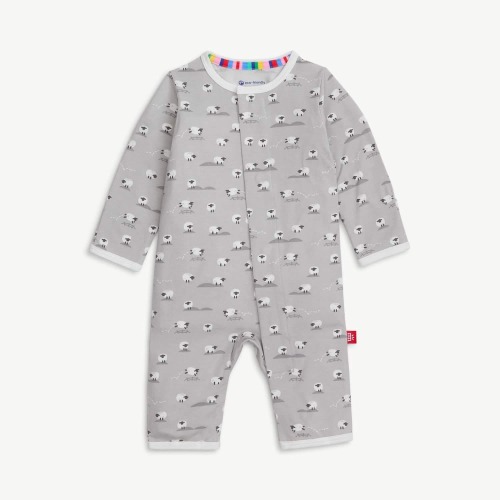 gray baa baa baby modal magnetic fuss free coverall – Magnetic Me