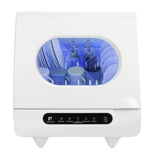 Portable Countertop Dishwasher, 5 Washing Programs and High Temperature ,White