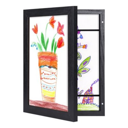 Art Frame for Kid's Artwork,Black Front Opening Artwork Display Storage Frames for Drawing