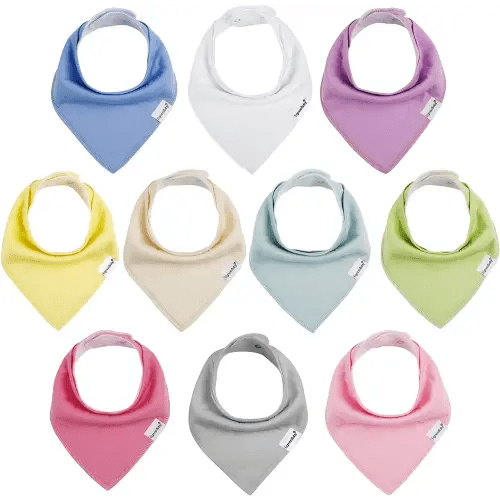 Baby Bibs for Girls,Drool Bibs for Baby Girl,Super Absorbent Bandana Bibs,Teething Bibs for Newborn,Soft Cotton Toddler Bibs 10 Pack