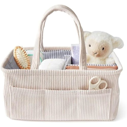 Diaper Caddy, Diaper Organizer or Storage, Portable Nursery Storage and Car Organizer, A Baby Gift Registry, Baby Shower Essentials & Caddy Organizer (Mint Green)