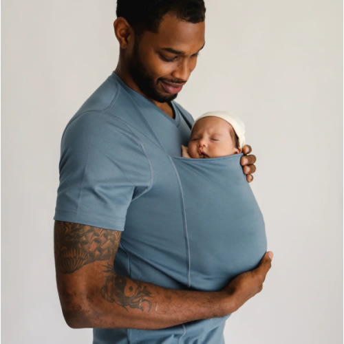 Lalabu Dad Shirt | Original Babywearing T-Shirt with Kangaroo Pouch | Baby Wrap Carrier for Newborns & Infants | Baby Wrap Carrier for Newborns | Essential for new Dads