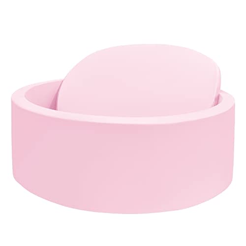 SHJADE Ball Pit for Toddlers, 35.4"x 11.8" Foam Ball Pits, Indoor Soft Round Baby Playpen for Children, Ideal Gift for Toddlers, Pink, (Balls not Included)