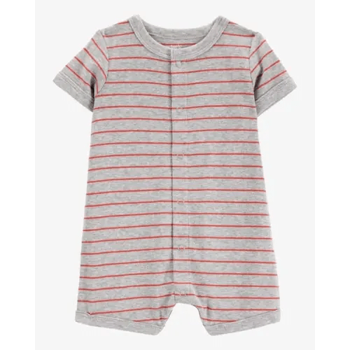 Baby Crab Striped Cotton Blend Short-Sleeve Romper - Carter's | Carter's