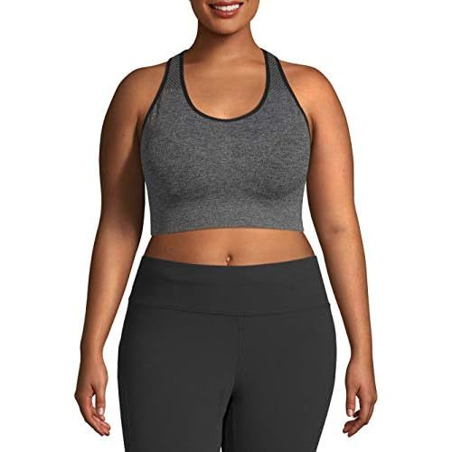 Under Control Sports Bras for Women Plus Size High Support Large Bust Racerback Padded White/Black Sport Bra Yoga Workout Bra