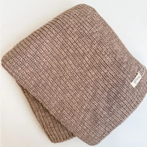 Chunky Knit Blanket | BROWN
