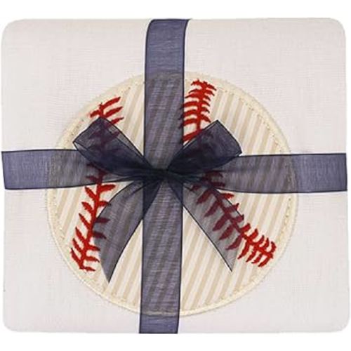 3 Marthas Boutique Applique Burp Pad Cloth (Baseball)
