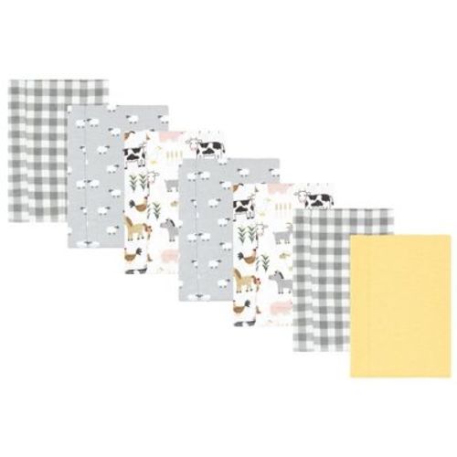 Luvable Friends Hudson Baby Flannel Burp Cloths 7pk Set