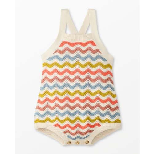 Baby Sleeveless Luxe Crochet Bubble Romper | Hanna Andersson