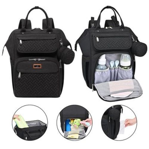 BabbleRoo Polyester Diaper Bag Backpack: Ultimate Baby Bag, Versatile Baby Diaper Bag for Modern Parents