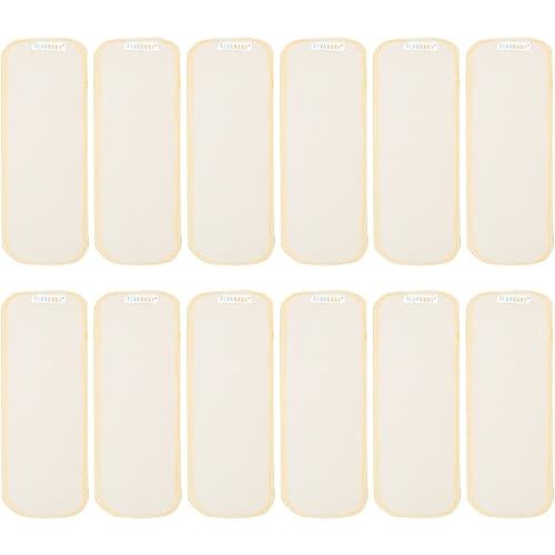 ALVABABY 12PCS Newborn Cloth Diaper Insert,Less Than 12pounds 3 Layers Cloth Diaper Inserts, Super Soft Inserts,Reusable Cloth Diaper Inserts Overnight 12SX