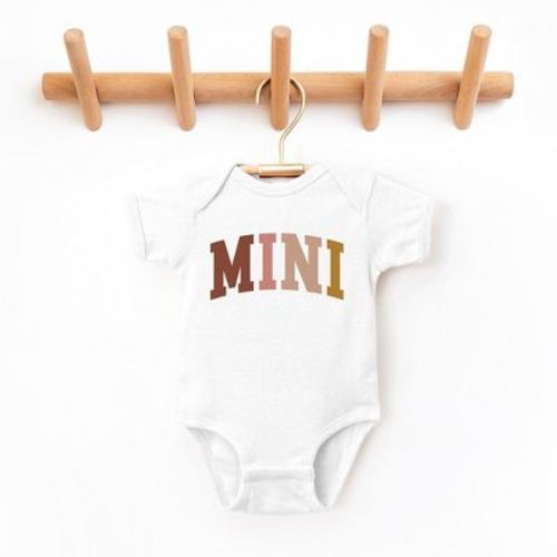 The Juniper Shop Mini Colored Arch Baby Bodysuit - Newborn - White